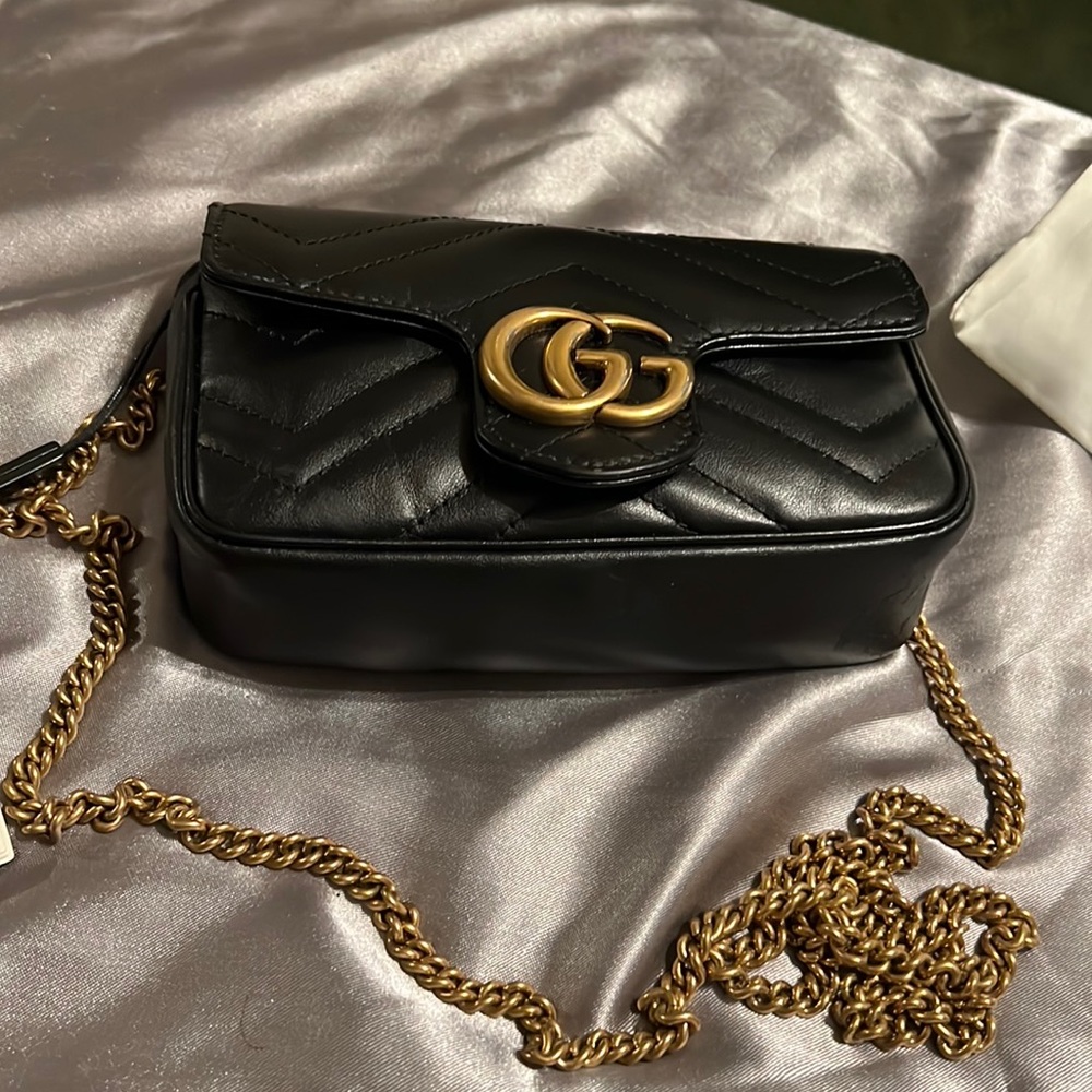 Gucci (Authentic) Marmont super mini bag…room for cell phone and more!